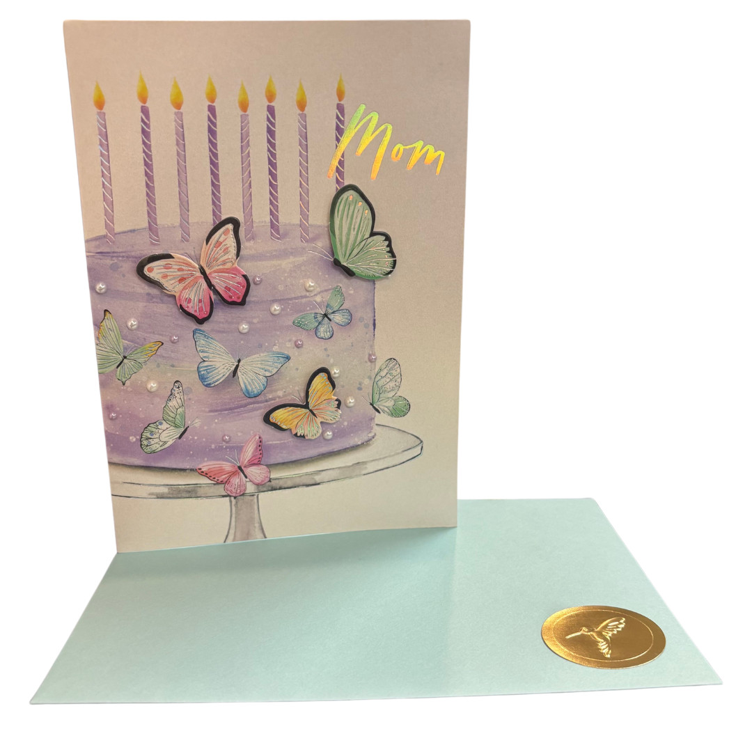 Papyrus Cropped Butterfly Cake Birthday Card Greeting Card
