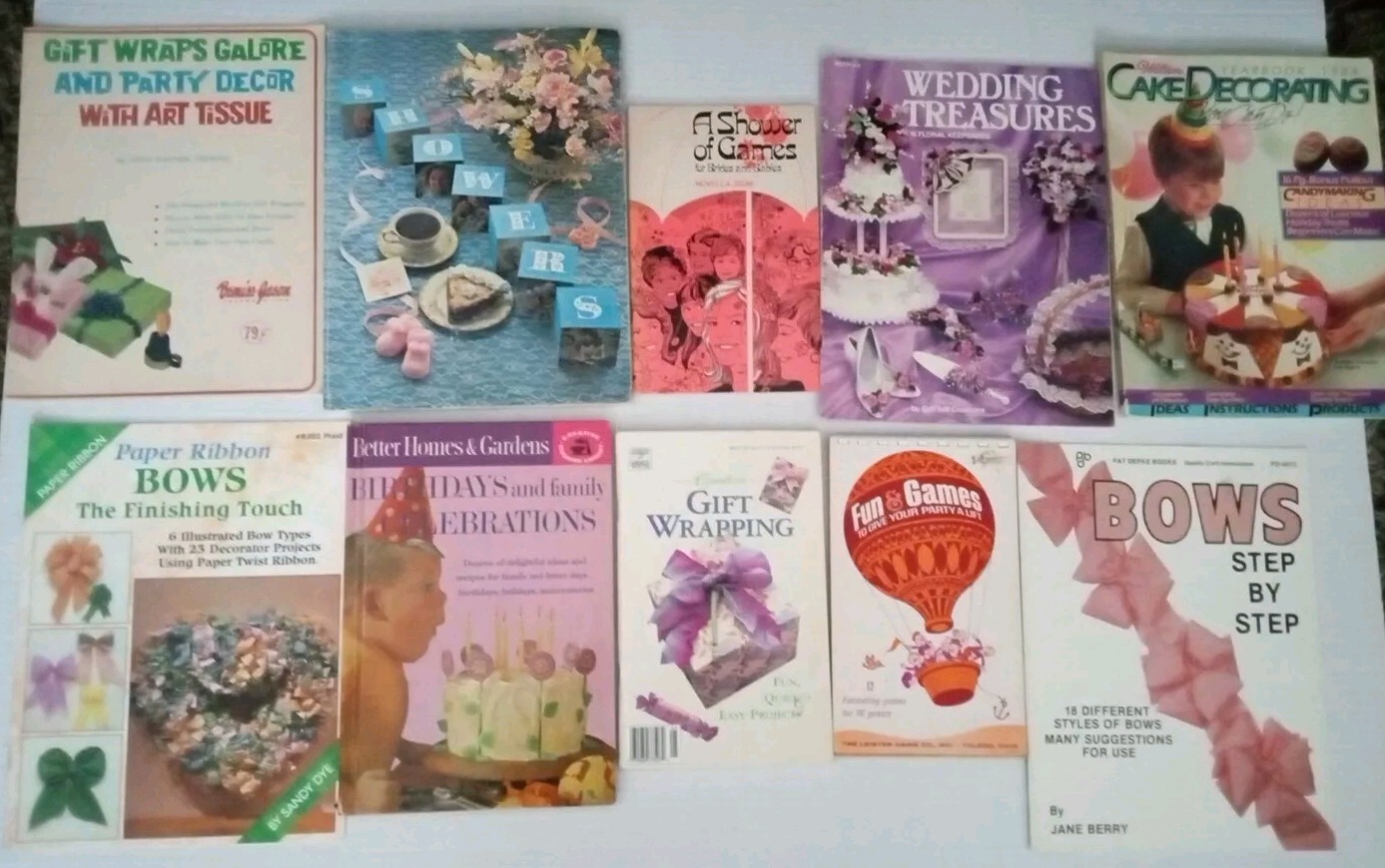 Vintage Shower Wedding Party Book Lot Ideas Decorations Games