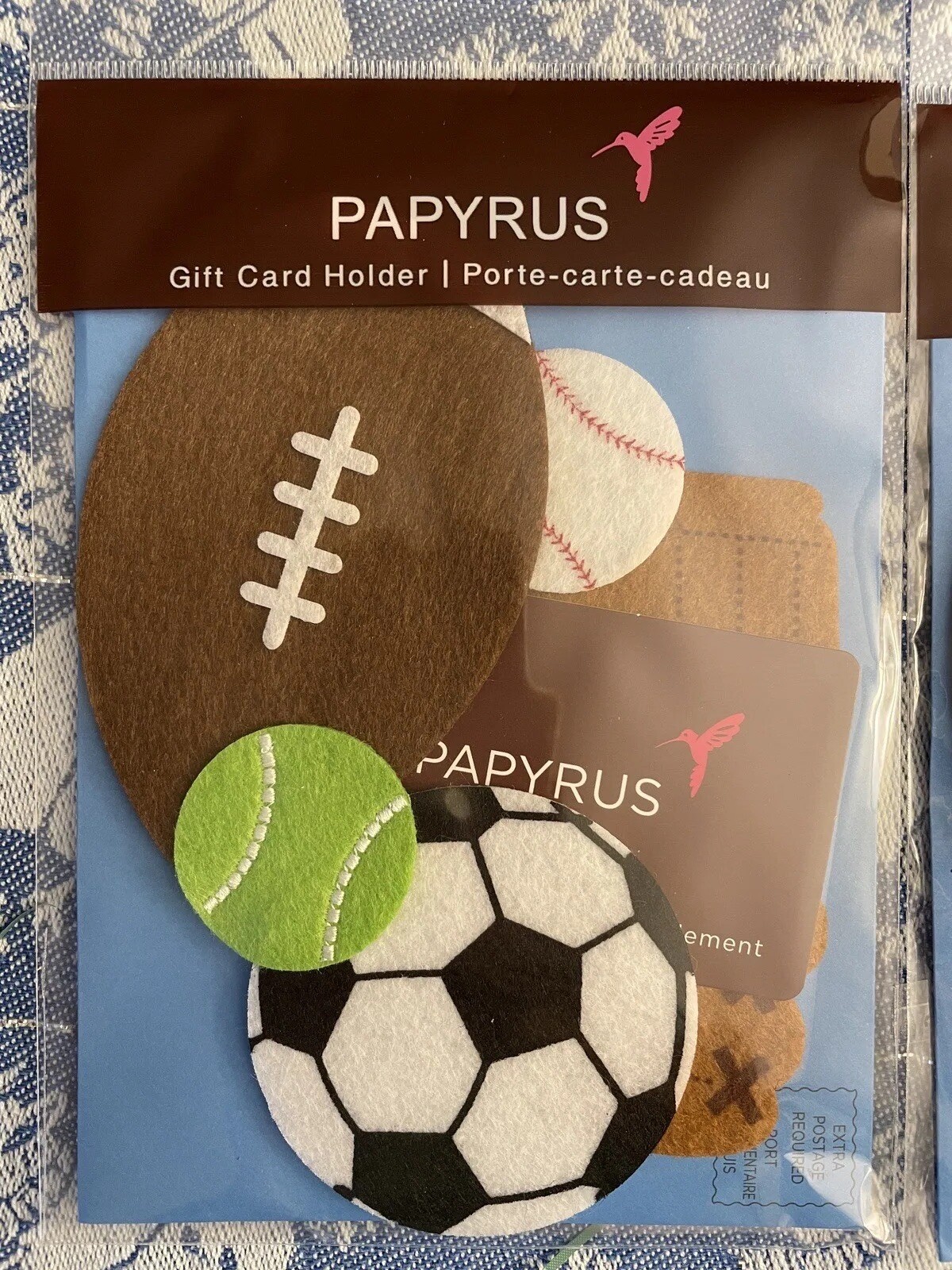Lot Of 2 Papyrus Sports Soccer Football ￼ baseball Gift Card Holder Retail $12