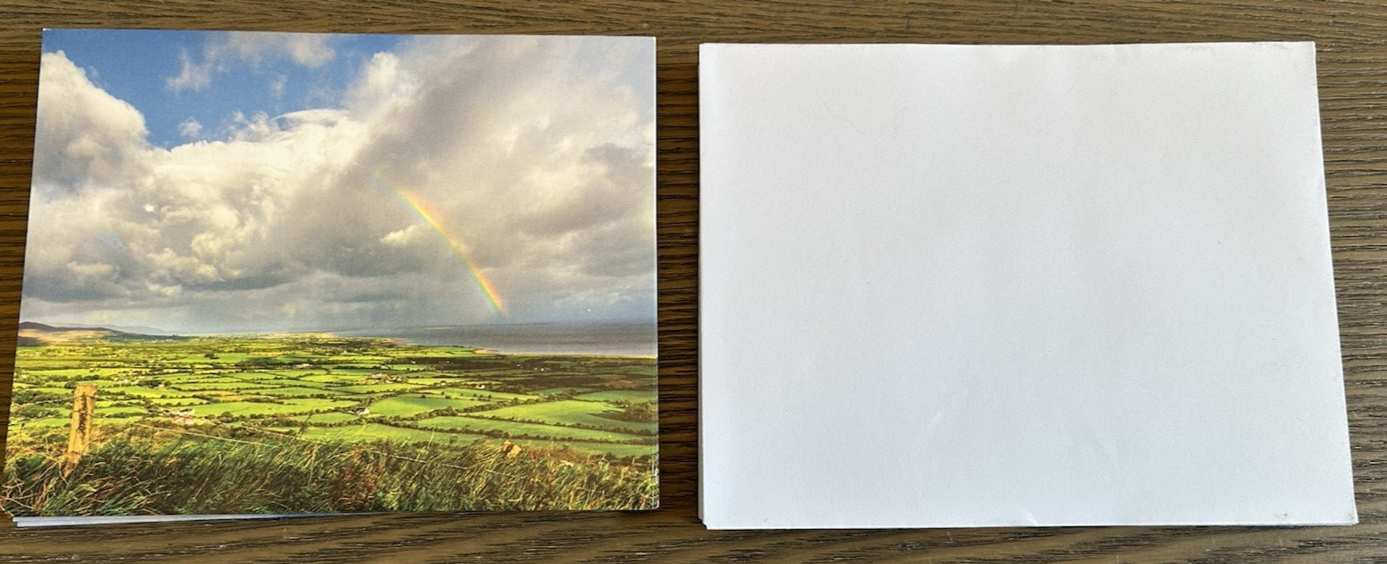 Rainbow in the clouds 25 Blank Note Cards & Envelopes Buffini & Co