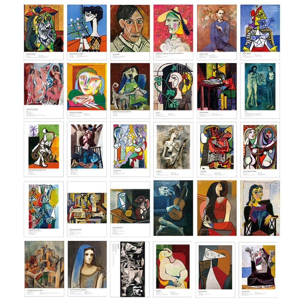 Beautiful Art Postcards set of 30 Post card of Pablo Picasso variety pack Fam…