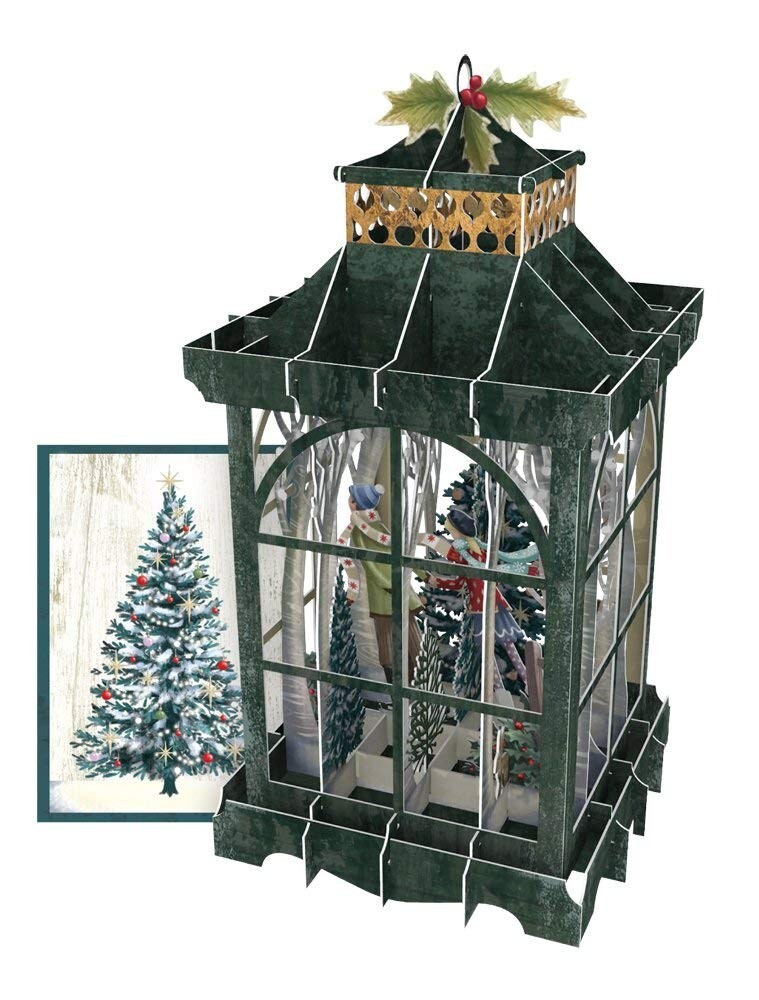 Paper D’Art Pop-Up Christmas Greeting Card – CHRISTMAS LANTERN – PPDT-X-3D011