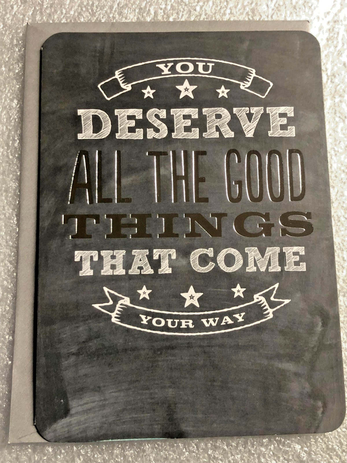 GRADUATION CARD RECYCLED PAPER GREETINGS “YOU DESERVE ALL THE GOOD THINGS…”