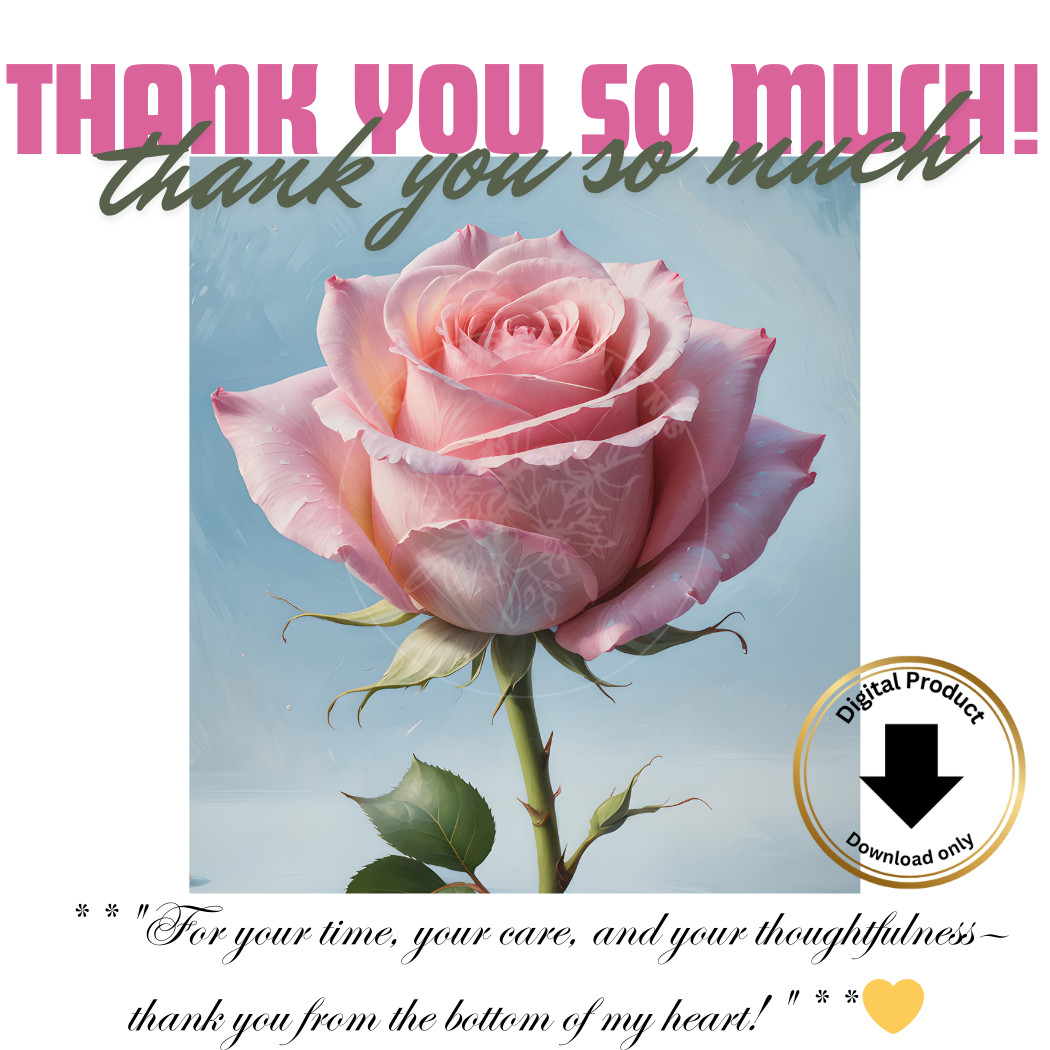 Digital Thank You Card 4 printable