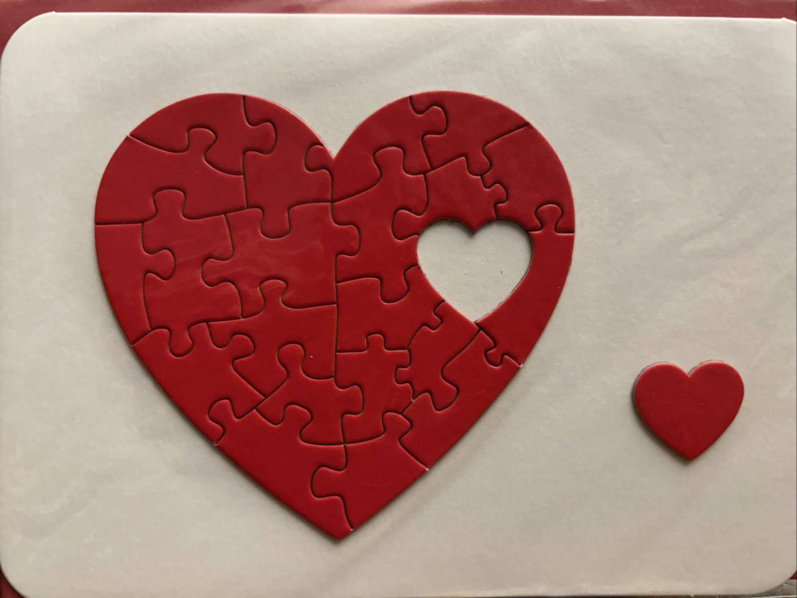 You Complete Me Heart Puzzle Greeting Card with Red Envelope Papyrus 5×7
