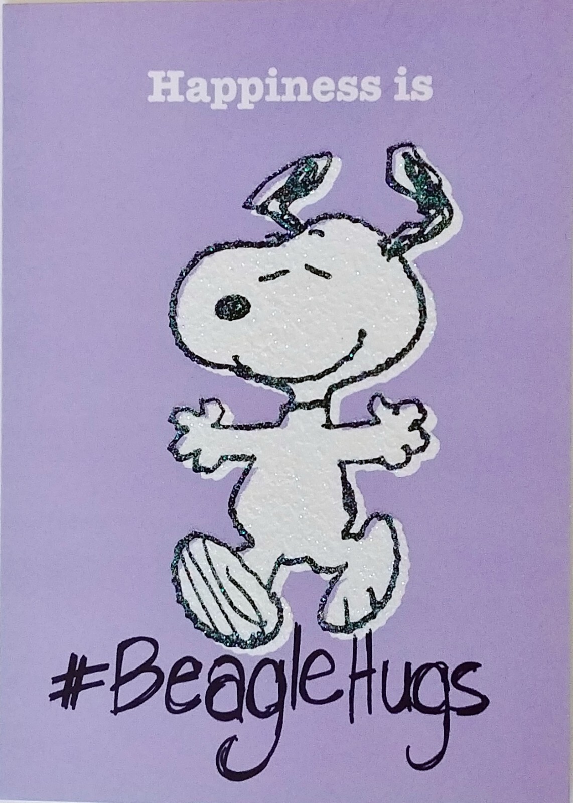 Peanuts Snoopy Greeting Card – Happiness is Beagle Hugs – Love Friendship