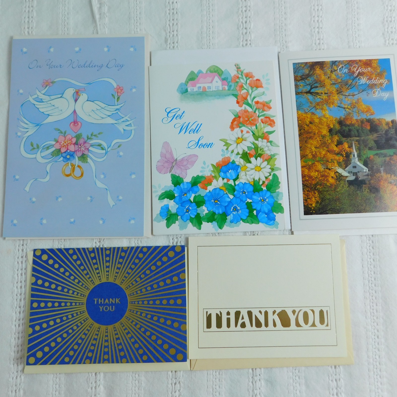 Variety Lot of 55 GREETING CARDS Birthday Thank You, Get Well, Blank, Wedding +