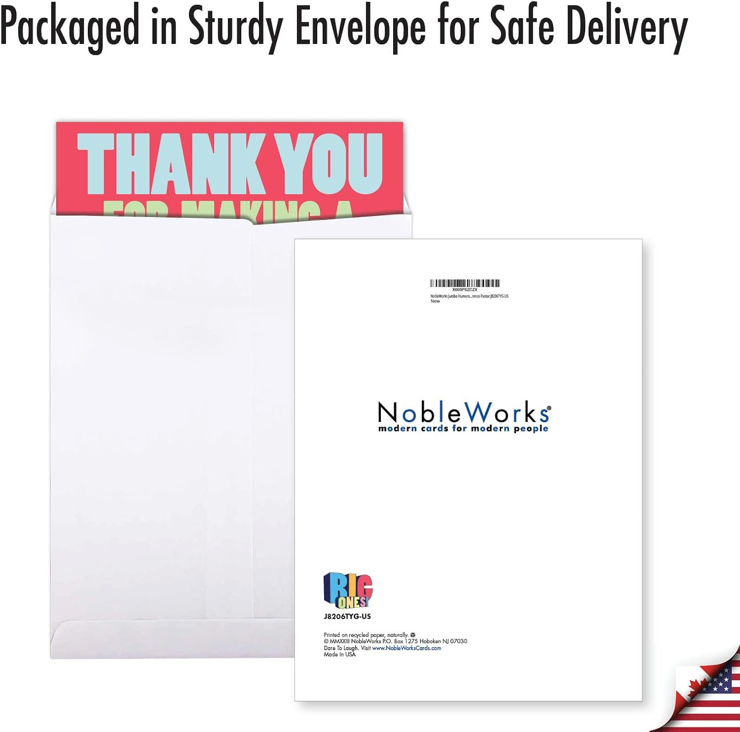– Jumbo Funny Thank You Greeting Card from Us 8.5 X 11 Inch with Envelope (1 Pac