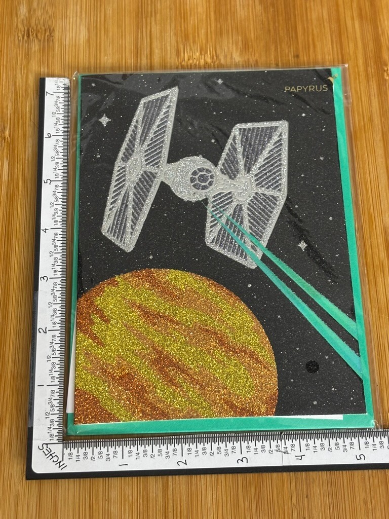 Single Papyrus BIRTHDAY Card HAPPY NEW Greeting note STAR WARS Embellished