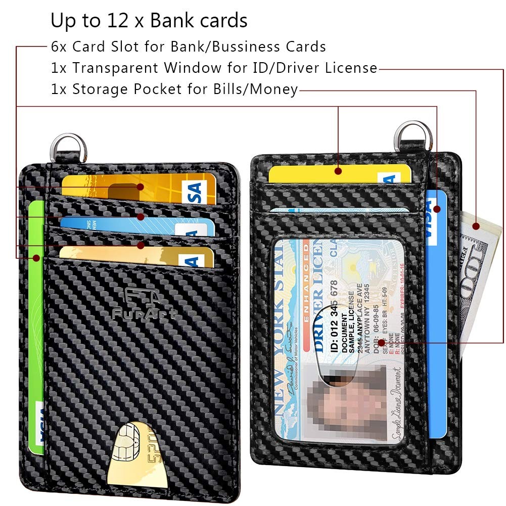 FurArt Slim Minimalist Wallet, Front Pocket Wallets, RFID Blocking, Credit Ca…