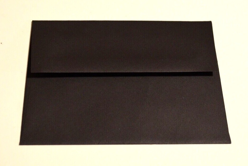 A-7 Black 70 lb square flap envelopes – 100 total: 2 pks. of 50