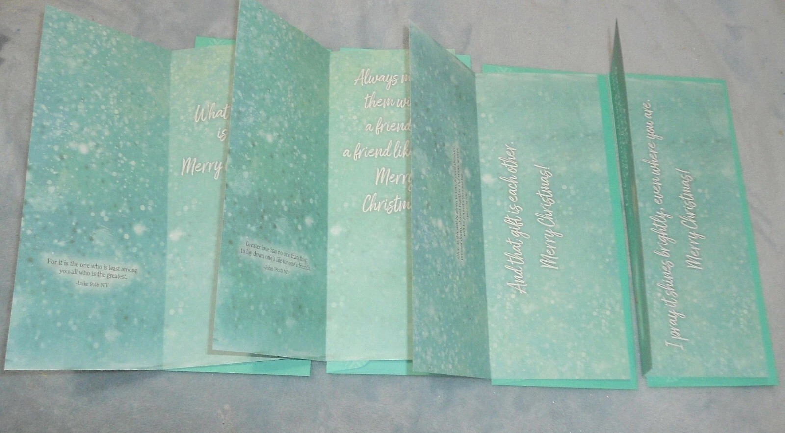 25 His Delight! Seasons Greetings CHRISTMAS Long Card & Envelopes 8.5″ Christian