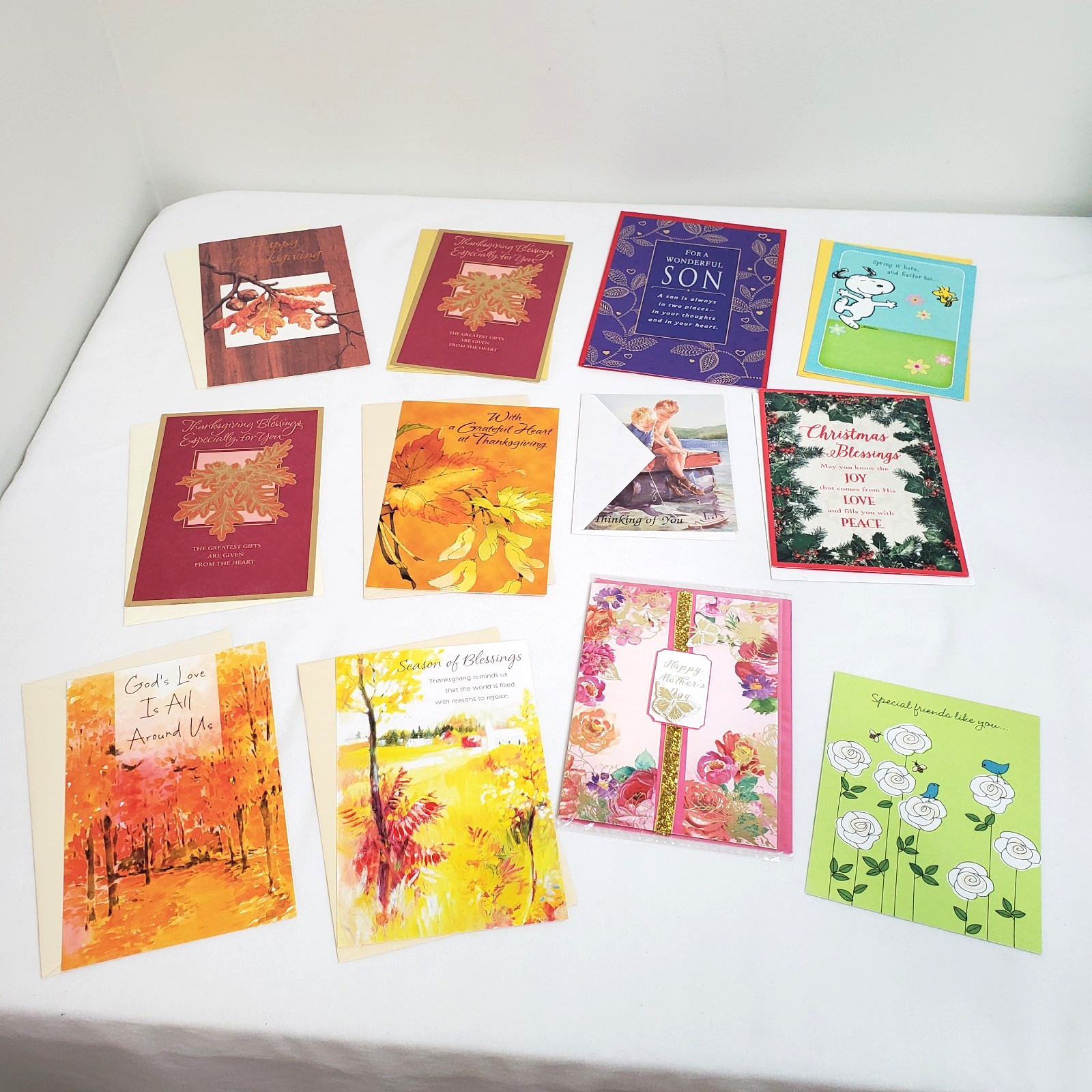 Lot of 22 Mixed Greeting Cards Hallmark Voila & More New Thanksgiving Valentine