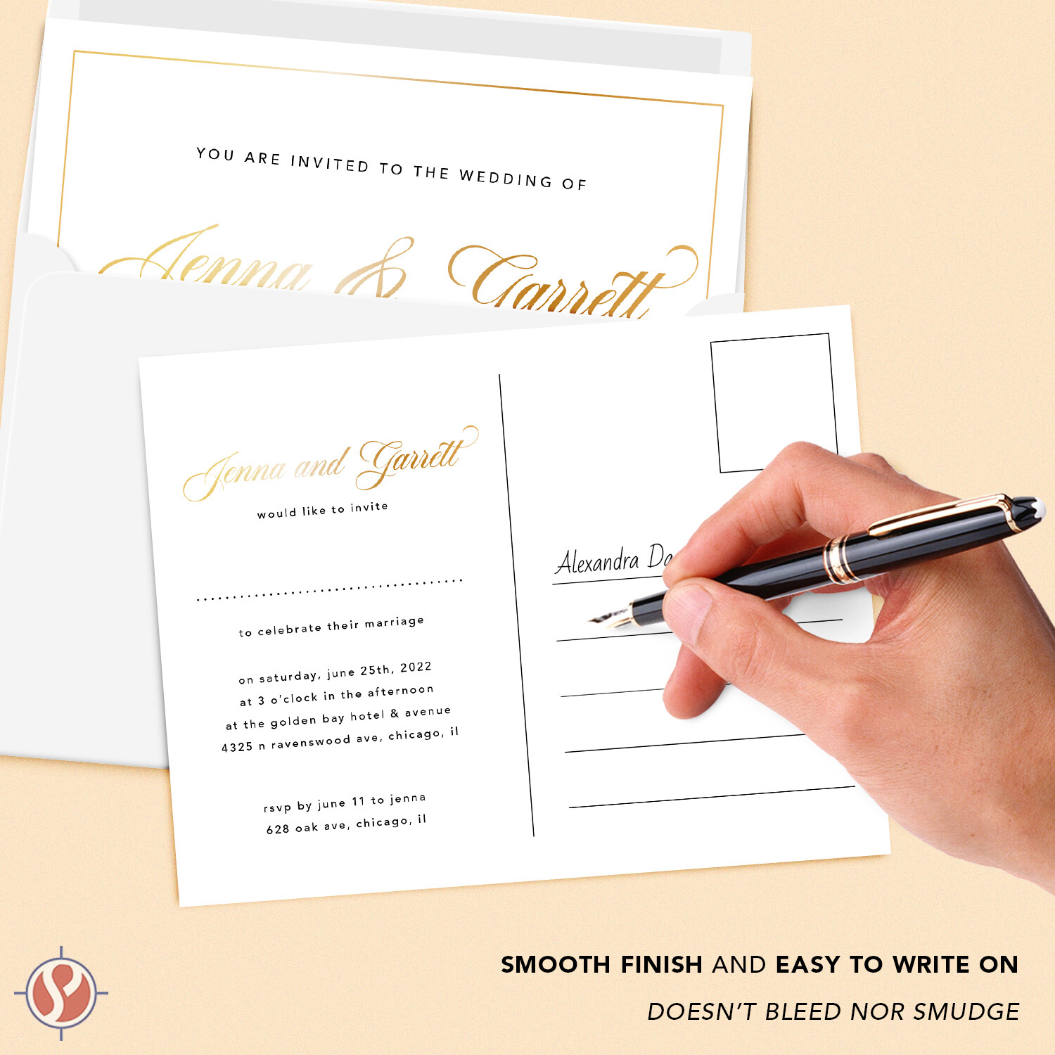 A2 Blank White Note Cards & Envelopes – 100lb Cover – 4 1/4 x 5 1/2 – Set of 50