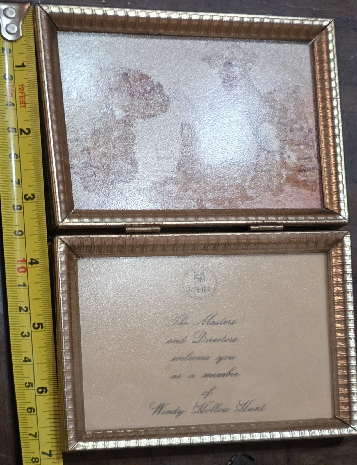 3½” X 4½” Windy Hollow Hunt Membership Acknowledgement Hunting Metal Frame