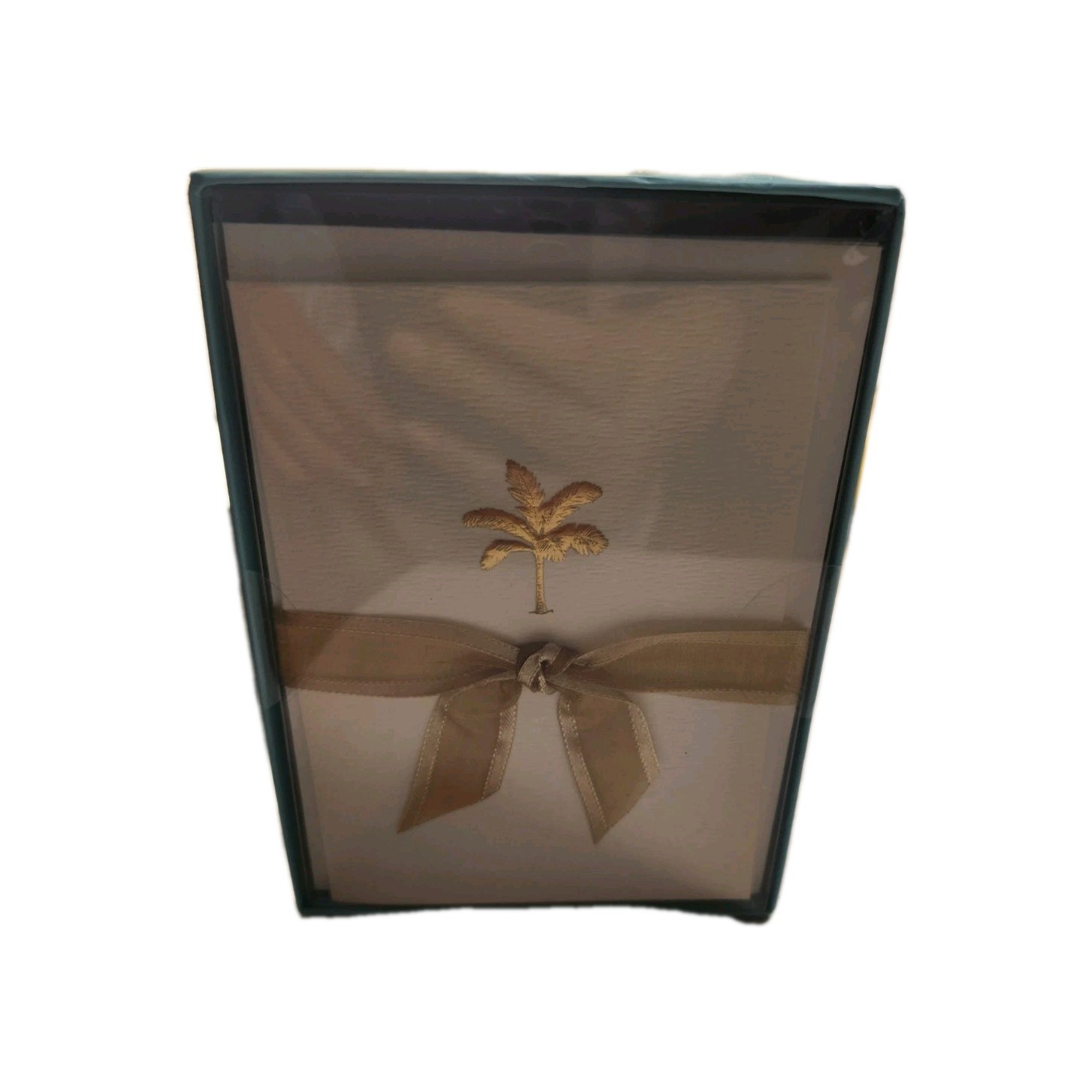 Graphique La Petite Presse PALM TREE Blank Notecards 10 Cards/Envelopes Gold
