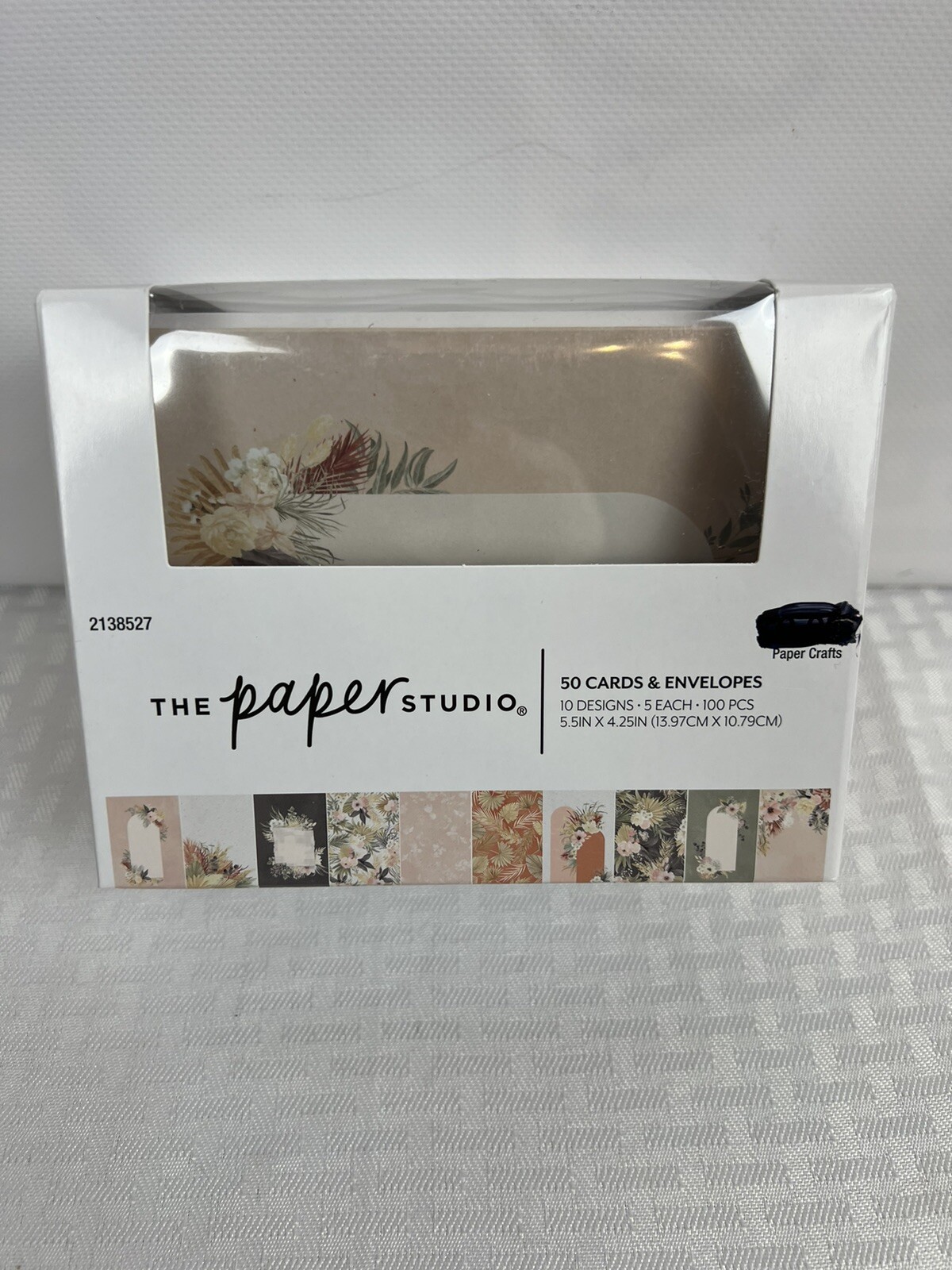 The Paper Studio 50 Cards And Envelopes 100pc 5.5inx4.25in 10 Designs NEW IN BOX