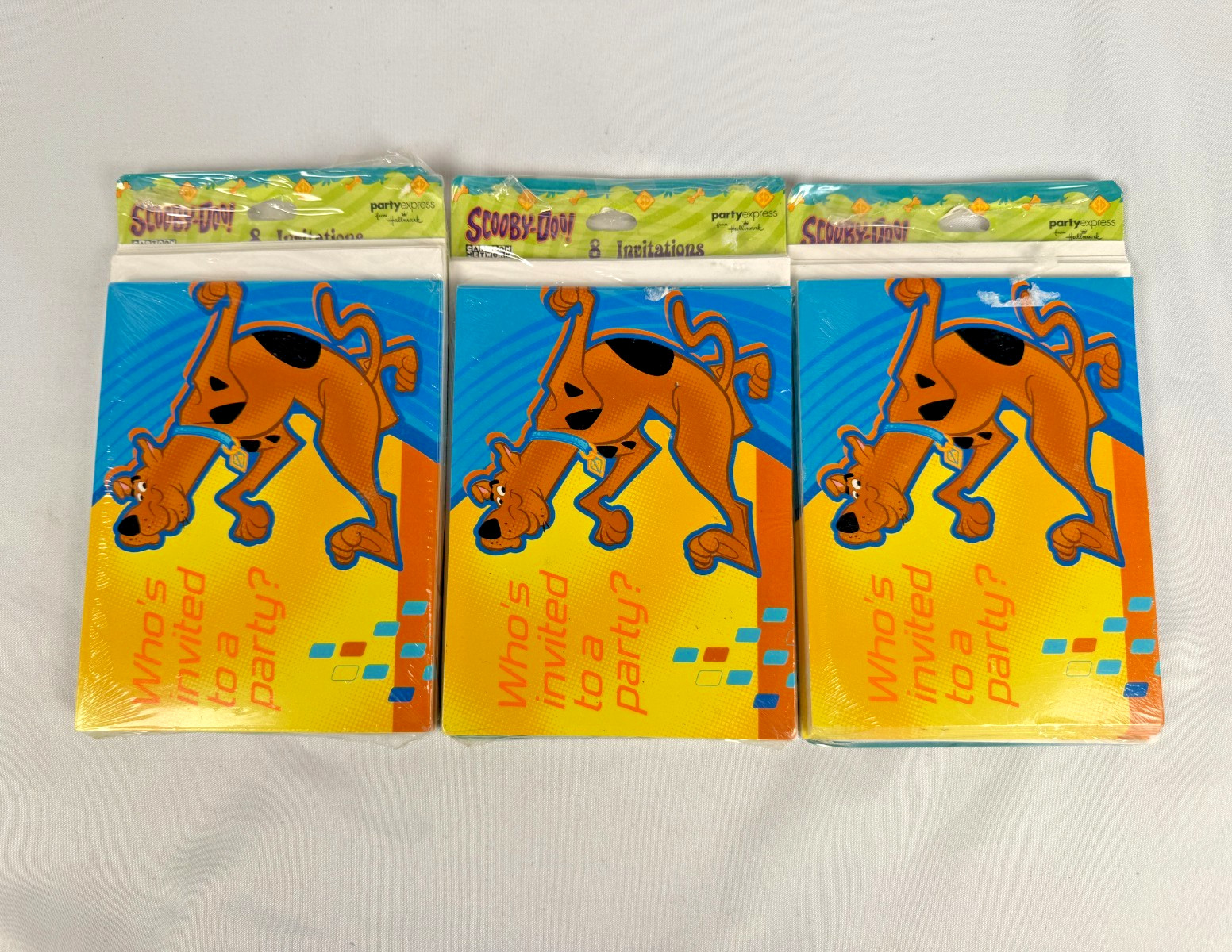 Lot of 3 Vintage Scooby-Doo Party Invitations – 24 Count Hallmark Read Details!