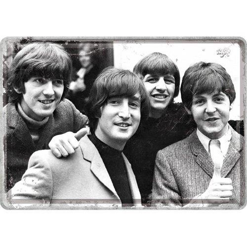 Tin postcard – 3 x 6 in – Celebrities Fab4 Thumbs Up