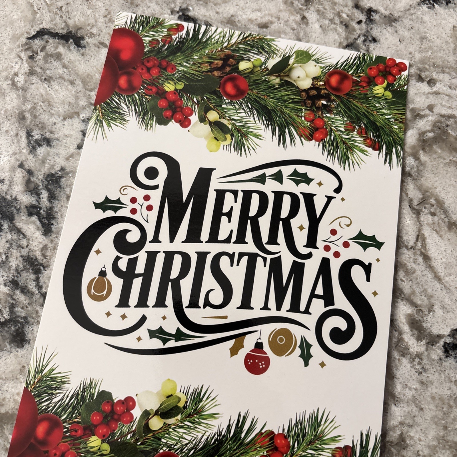 Merry Christmas And Happy New Year Holiday 5”x7.75″ Stockwell Greeting Card