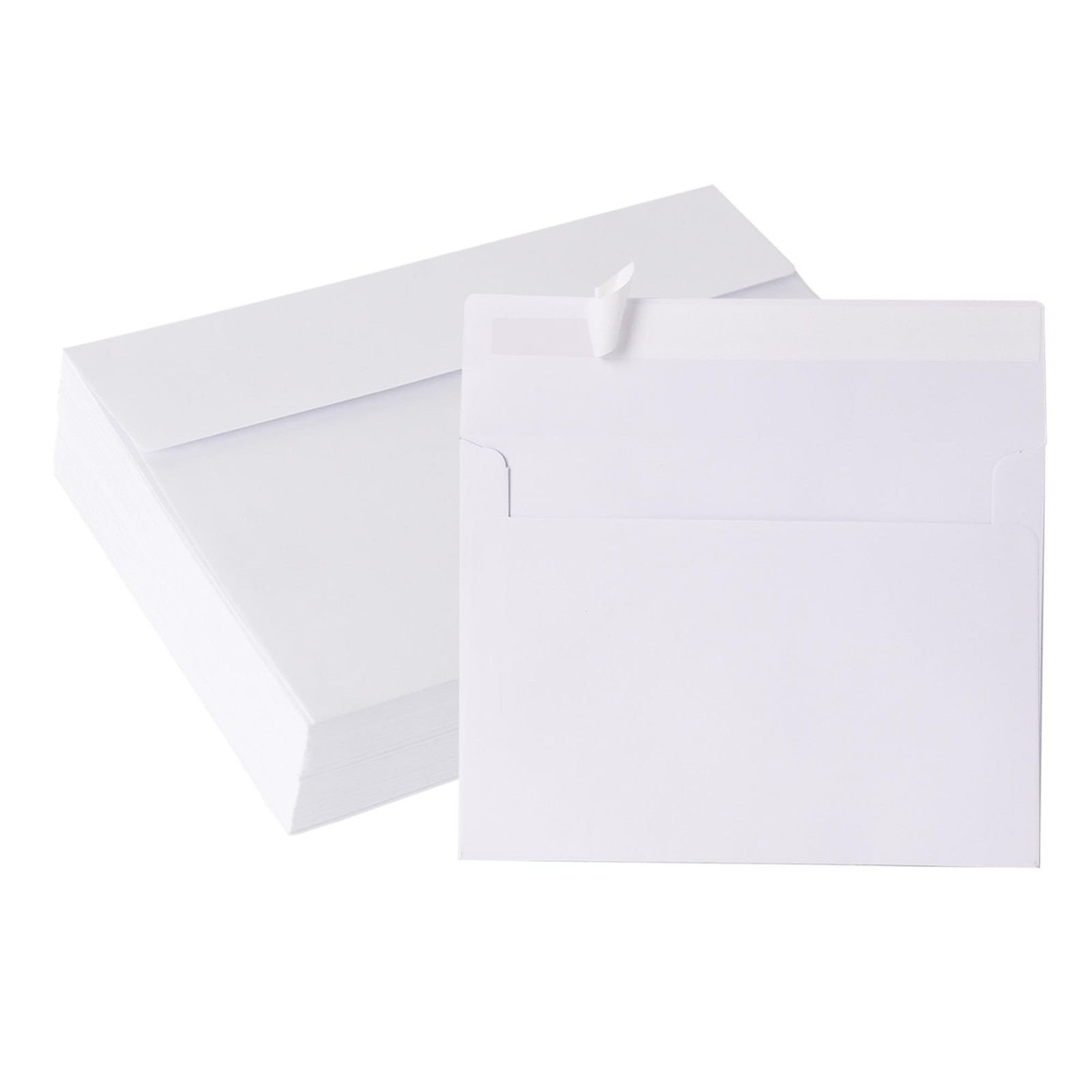 50 Pack A7 Self Seal White Envelopes for Invitations Greeting Cards