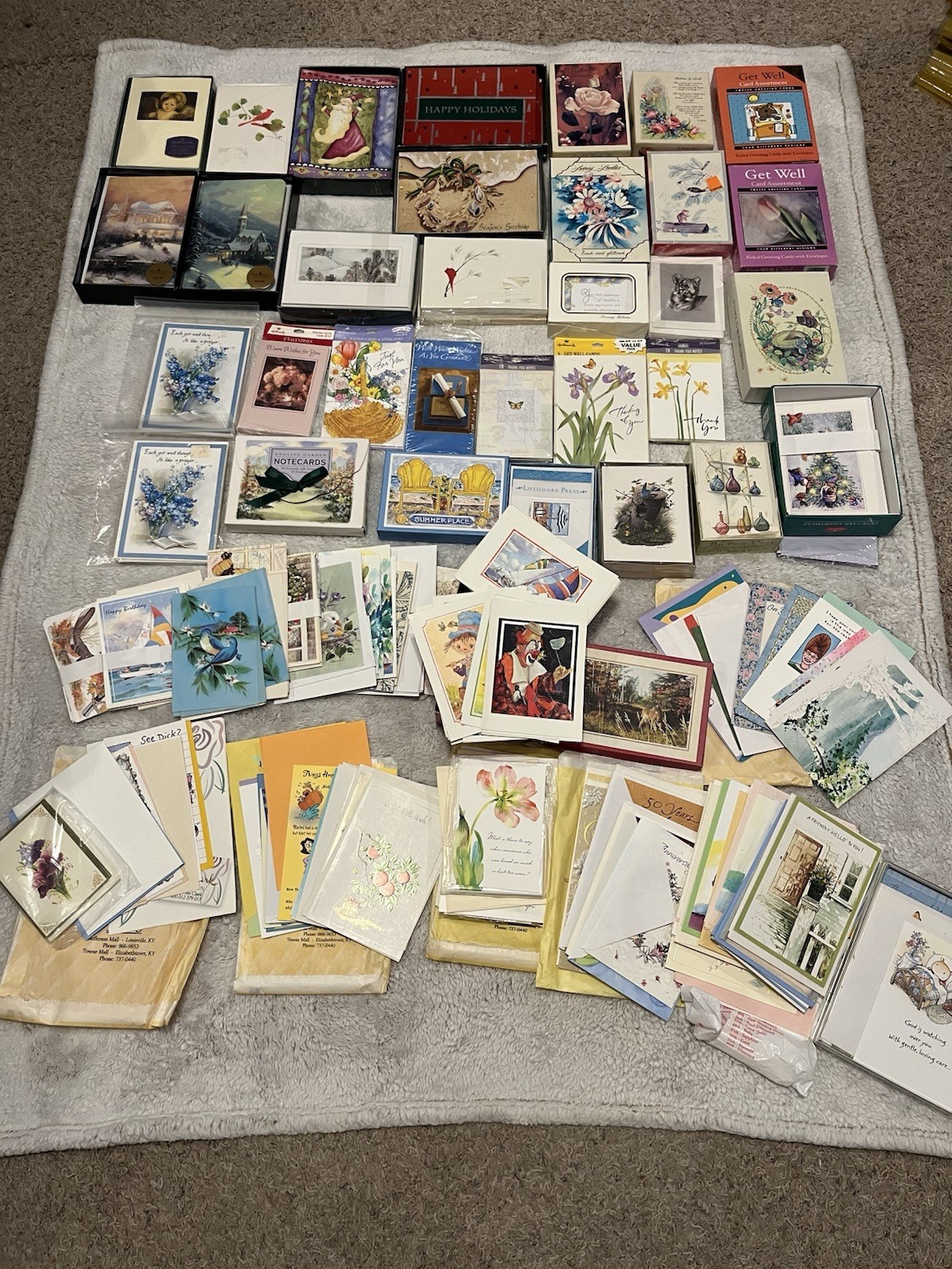 Huge Lot of Vintage Greeting Cards Christmas, All Occasions, Mostly Hallmark