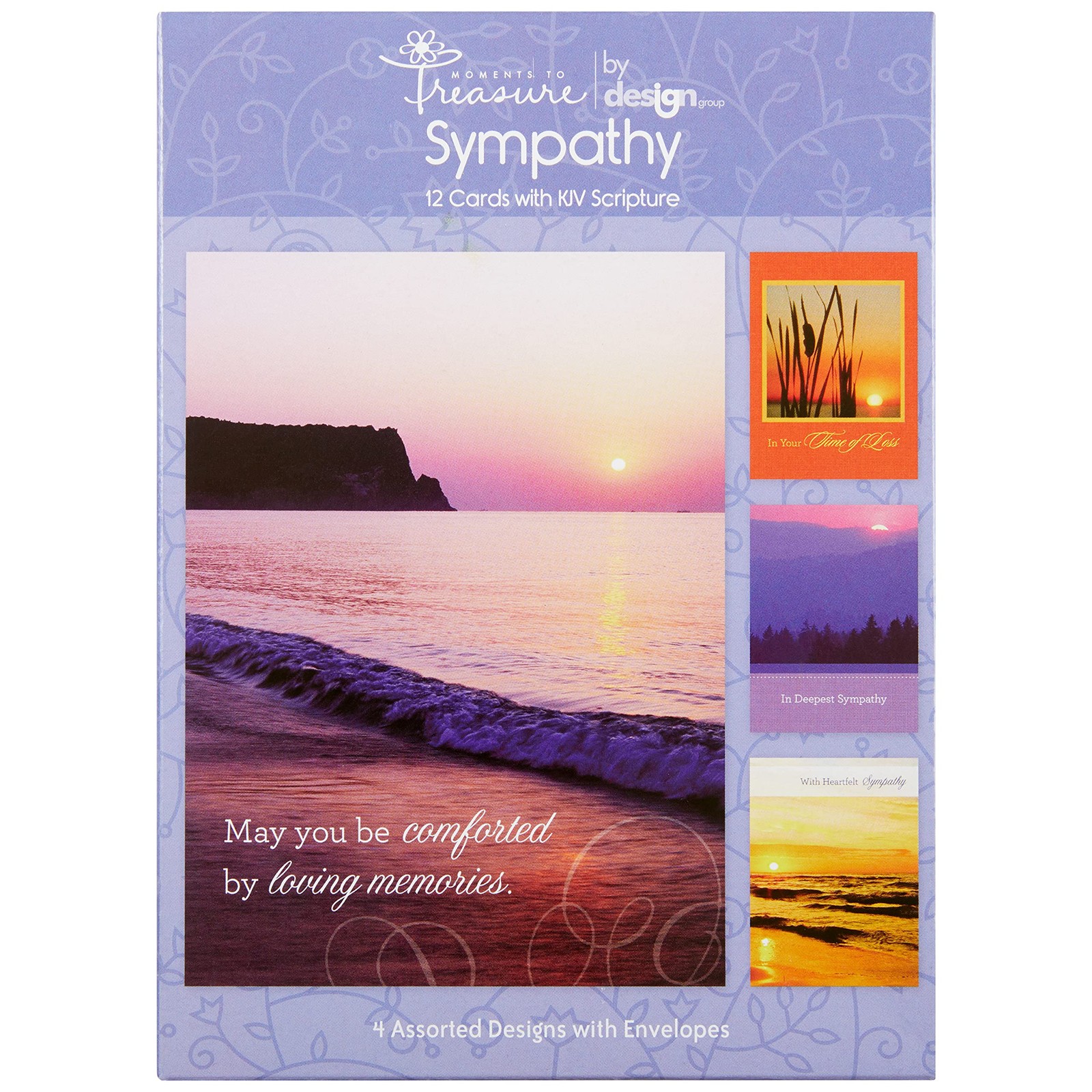 IG75109-RE Religious Sympathy Card Assortment Box with Sunset