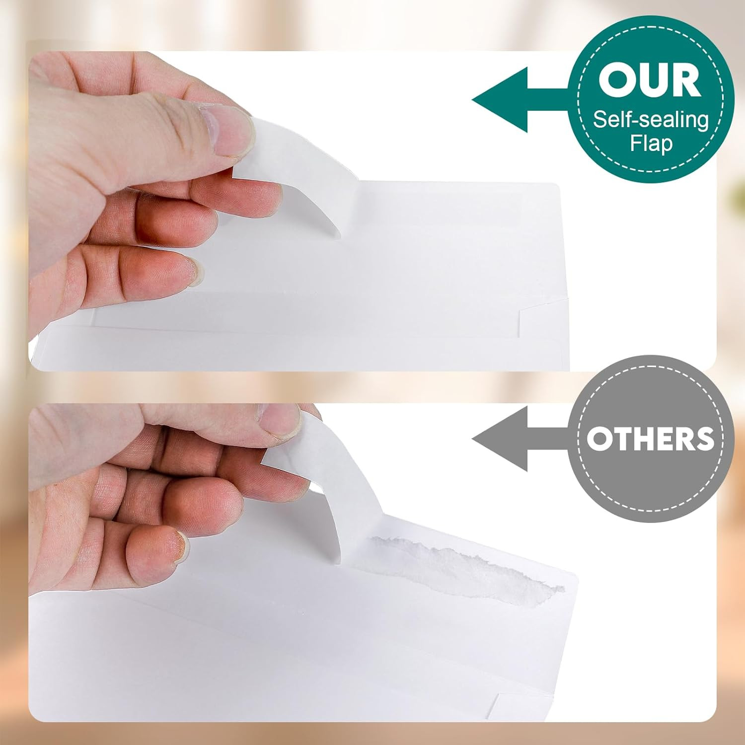 100 Pack White Blank Cards and 100 Pack Envelopes 4X6, Note Greeting Cards and E