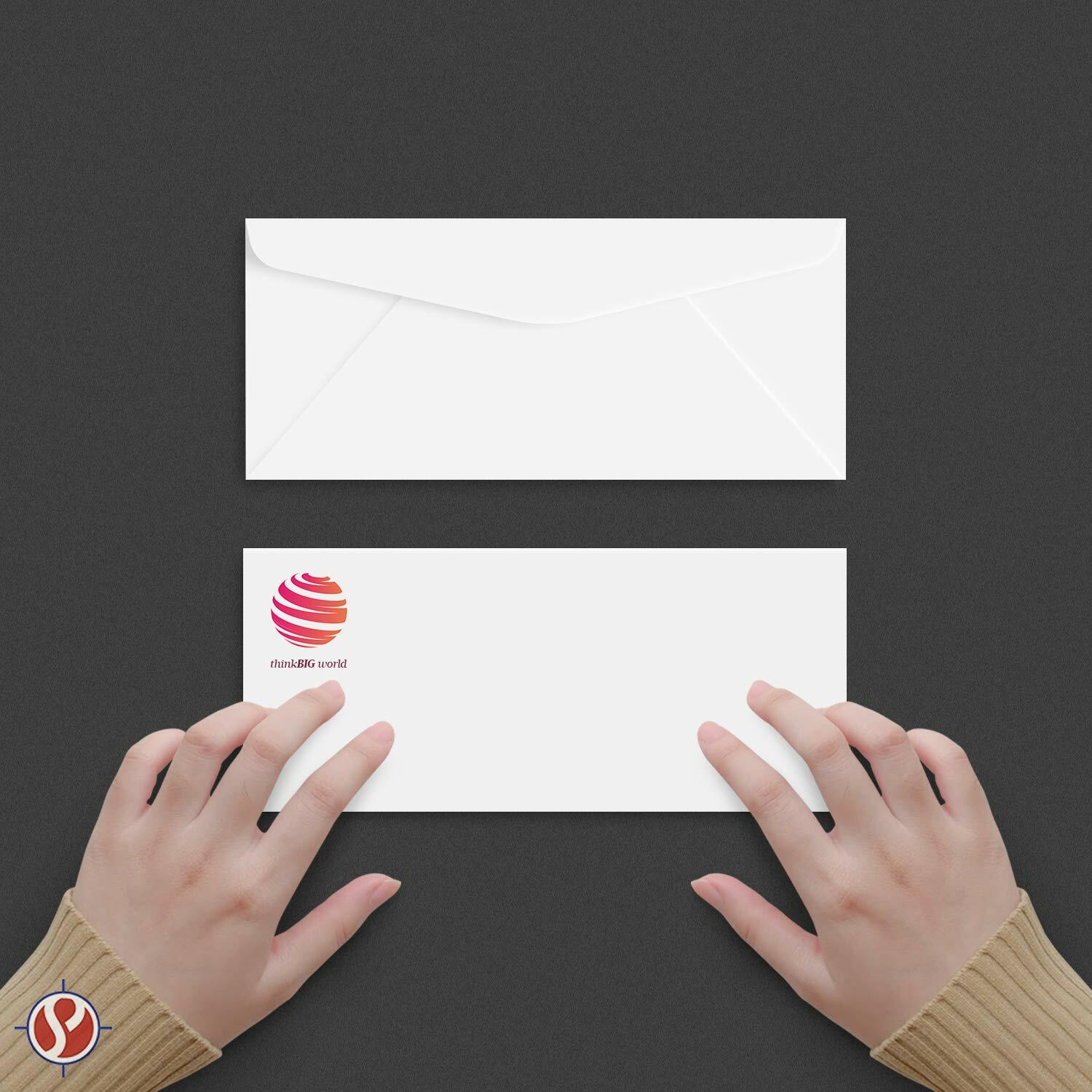Bright Color #10 Business Envelopes, 4 1/8 x 9 1/2, 24w (90gsm), 50 Per Pack