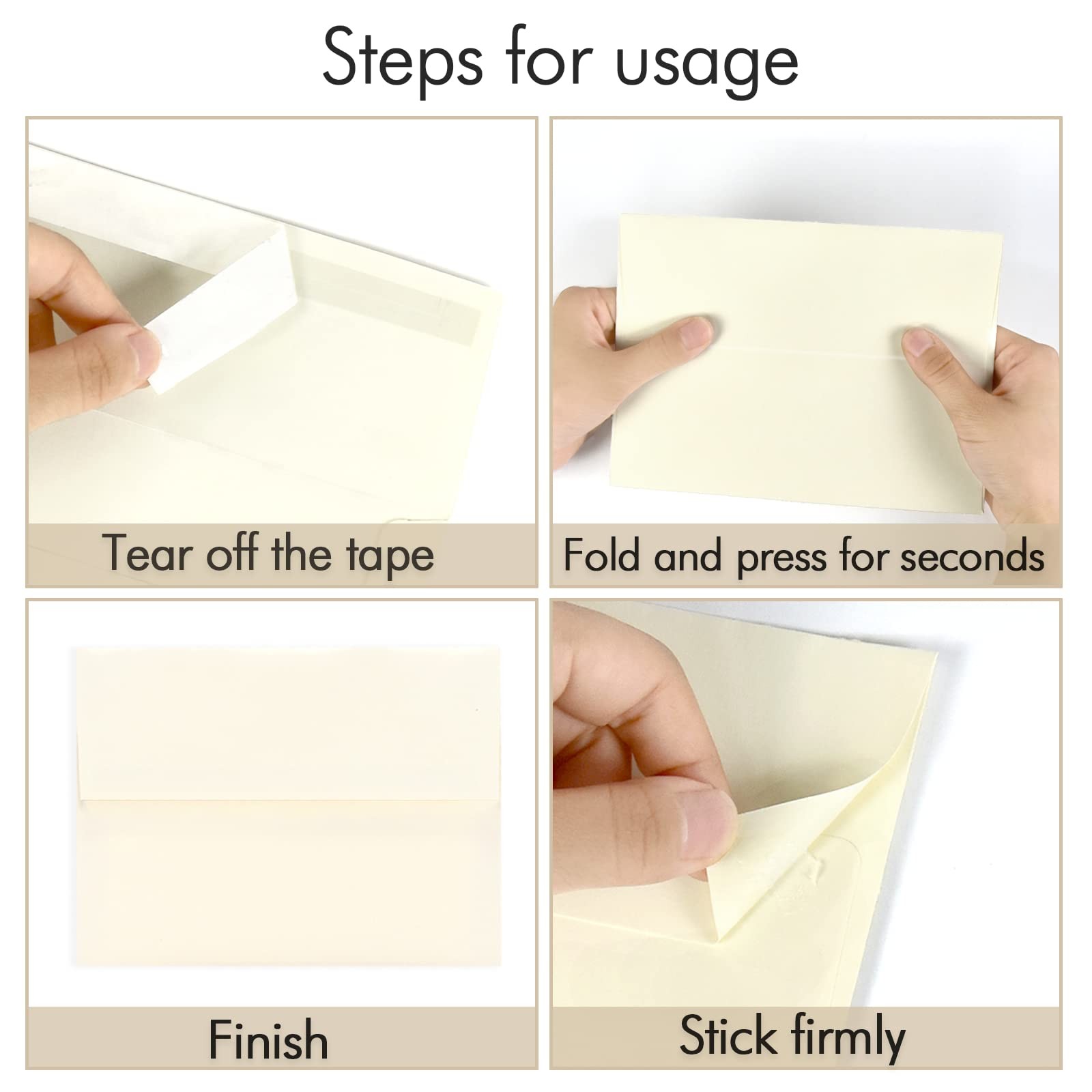 A7 ivory Invitation 5×7 Envelopes – Self Seal, Square Flap,Perfect for 5×7 Ca…