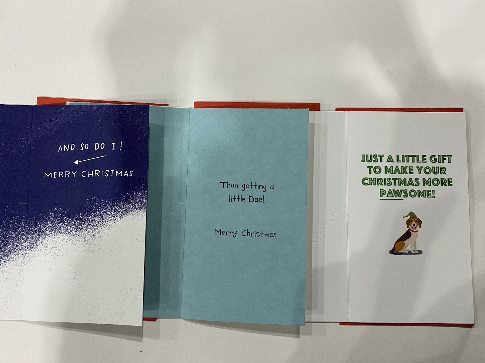 LOT OF 9 Christmas Cards Money/Gift Card Holder Funny Animal w/ Envelopes Mixed