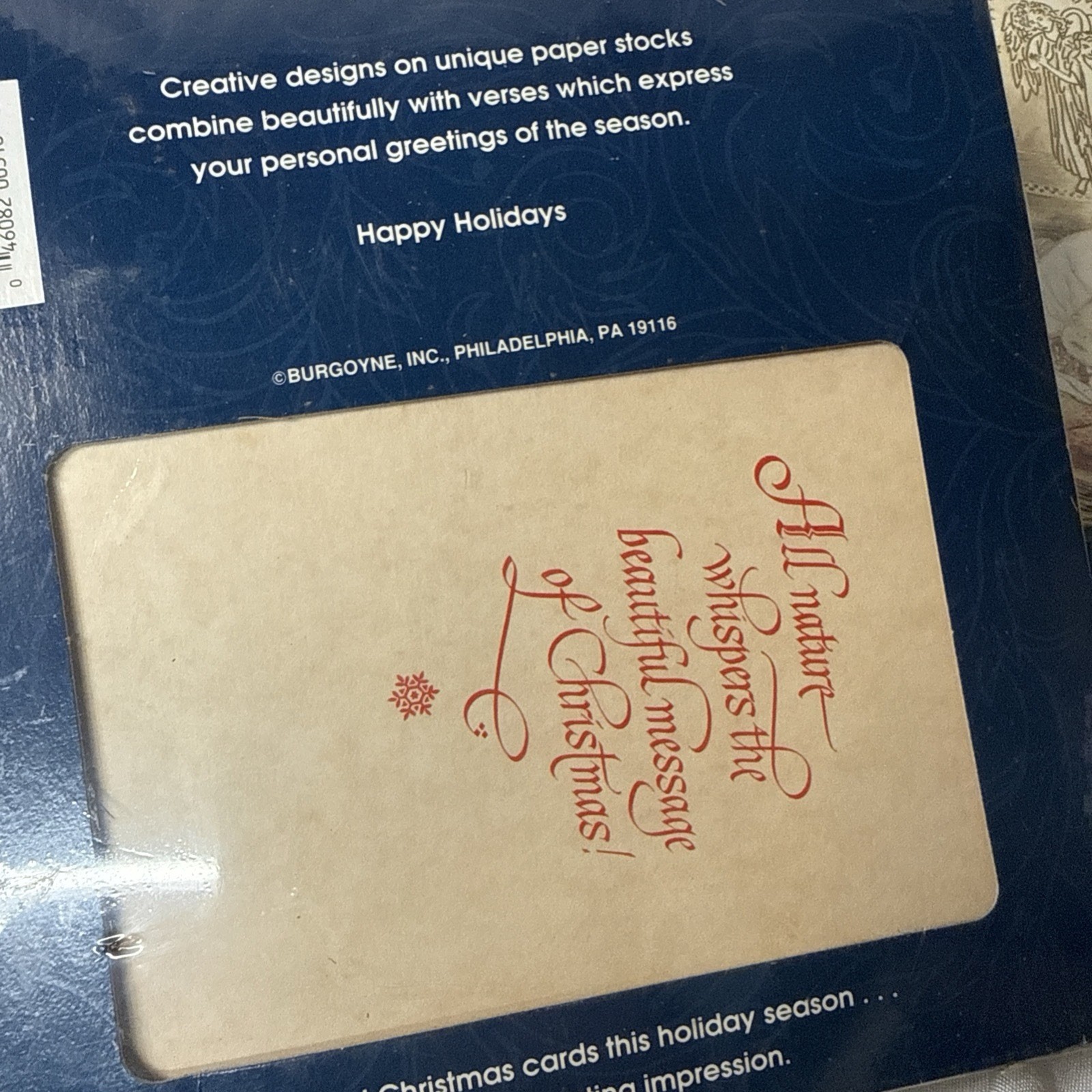 Burgoyne Christmas Cards Sealed Box Lot Of 60 W/Envelopes Plus Mark Seals VTG