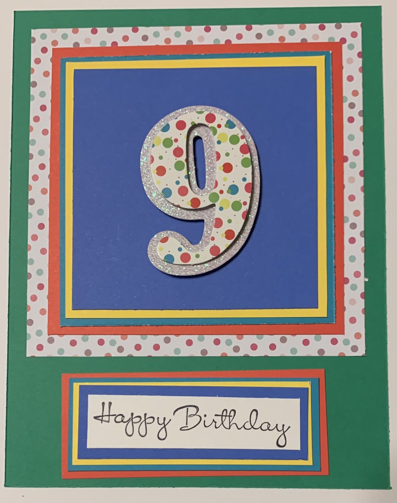 9th Birthday Card Handmade