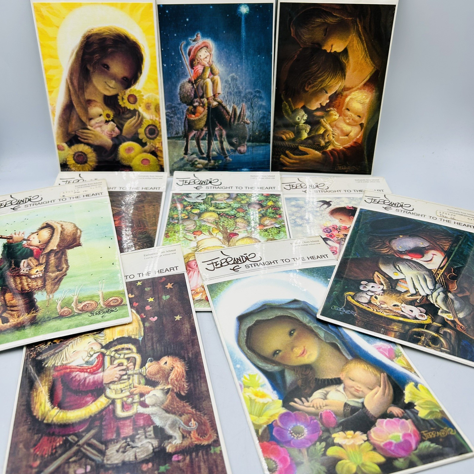 21 Qty Vtg Juan Ferrandiz Greeting Cards By Schmid Unused 1970s Nostalgia