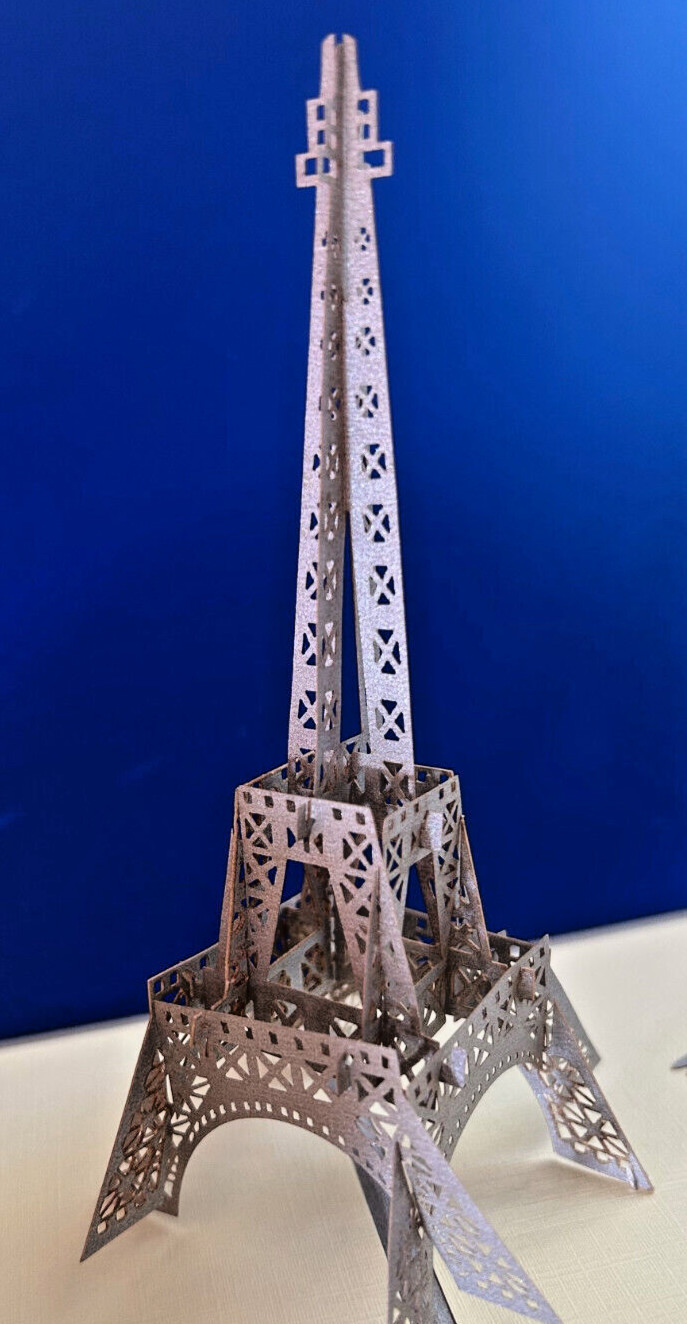 3D Pop-Up Greeting Card Handcrafted Map France and Paris Eiffel Tower Birthday