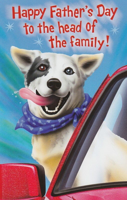 Fathers Day Card HAPPY FATHER’S DAY TO THE HEAD OF THE FAMILY Sparkle Design