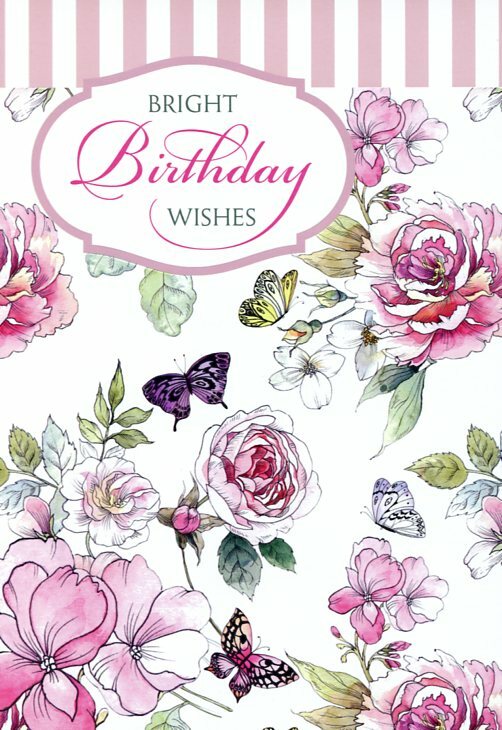 Bright Birthday Wishes – General Birthday Greeting Card – 00938