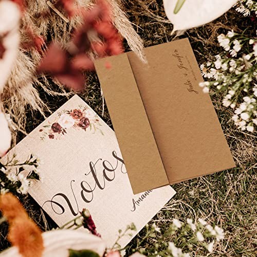 100 Pack A7 Brown Kraft Envelopes 5×7 Self Seal Printable Invitations Stationery