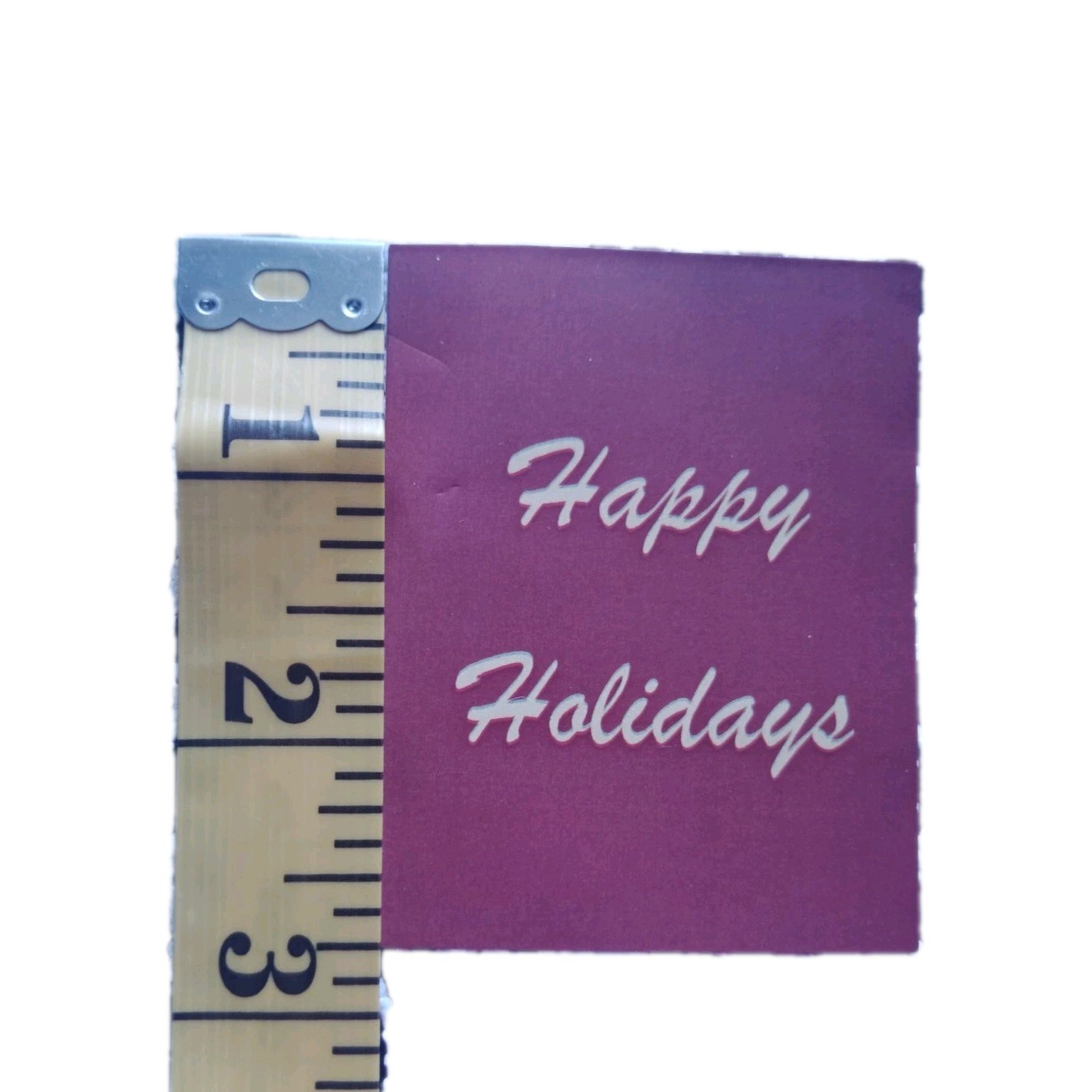 Happy Holidays Mini Cards Set of 5|Red & Gold. Christmas Gift Tags|Free Shipping