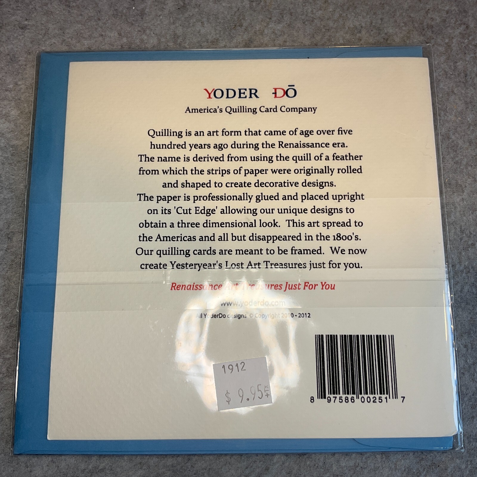 US NAVY – YODER DO AMERICA’S QUILLING CARD COMPANY GREETING CARD – Blank