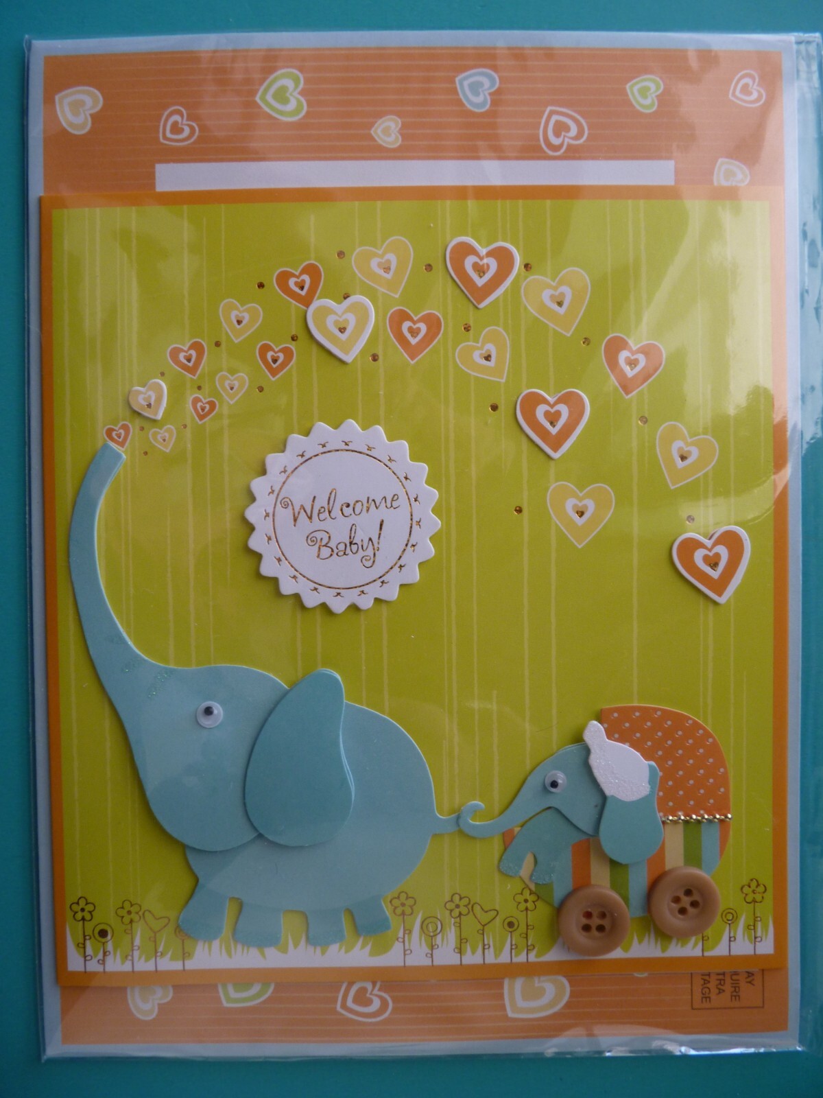 Baby Congratulations Greeting Card For Anyone 3-D Embellished Burgoyne