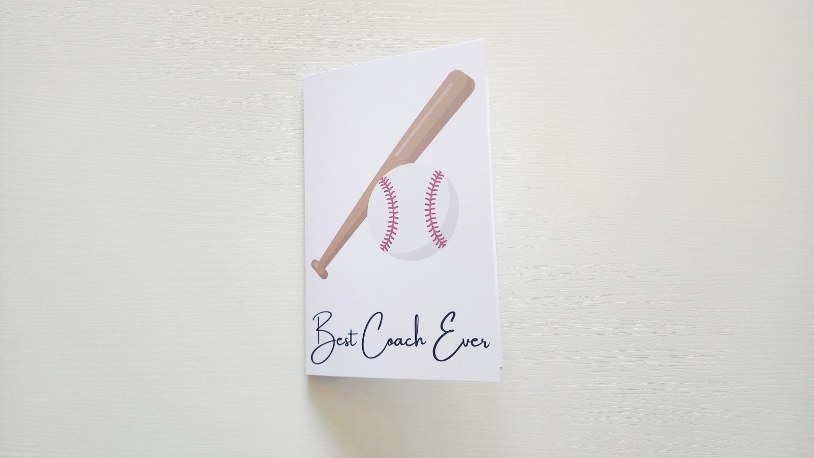 Baseball Coach Card, Best Coach Ever Greeting Card, Baseball Thank You Card