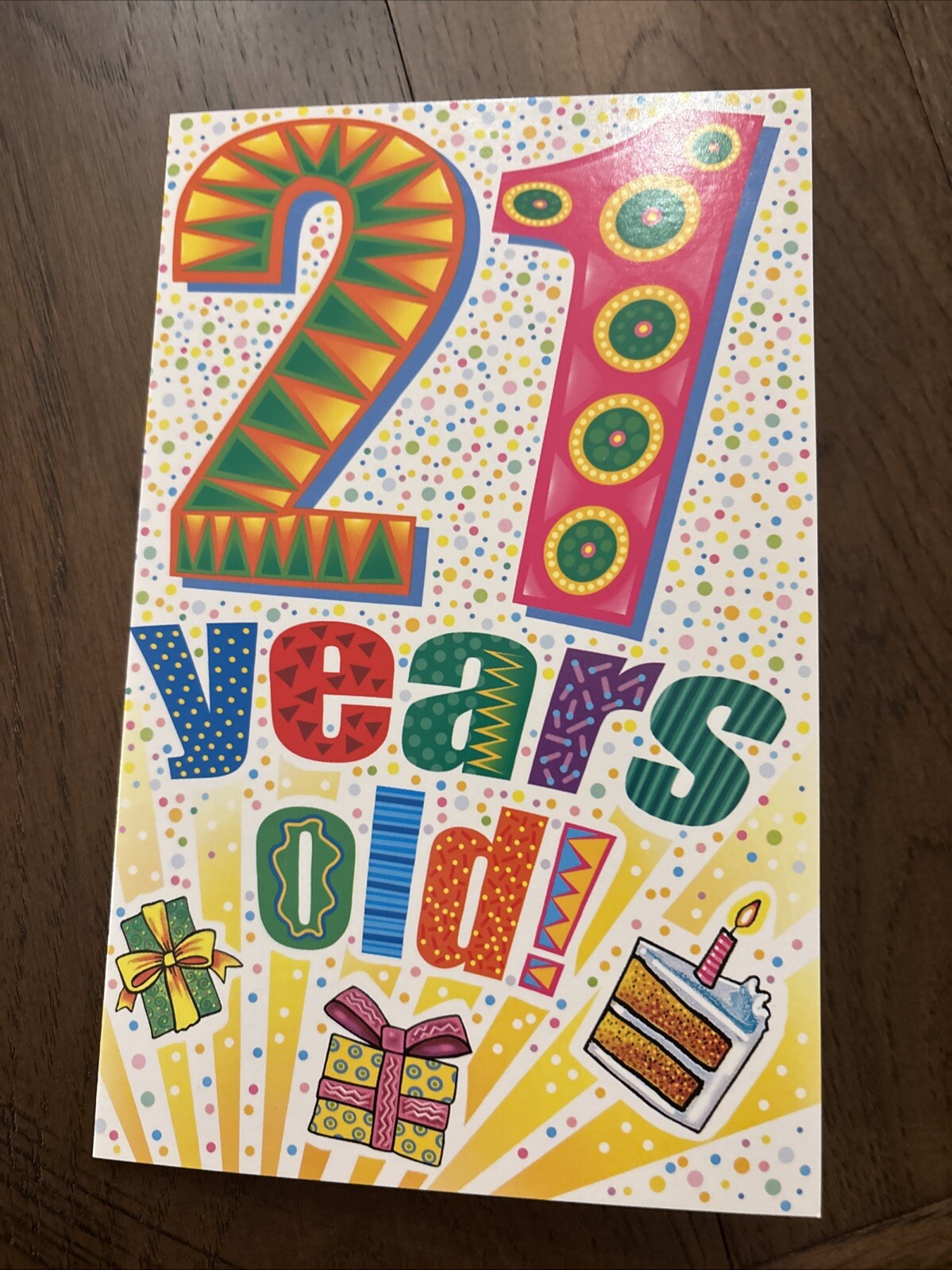 Birthday 21 Years Old Happy 21st Year Happiness 5”x7.75” Stockwell Greeting Card