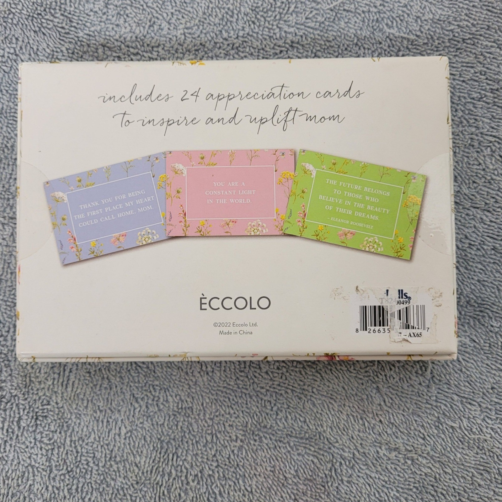 Eccolo 24 Appreciation Cards to Inspire and Uplift Mom Floral Gift Set 2022