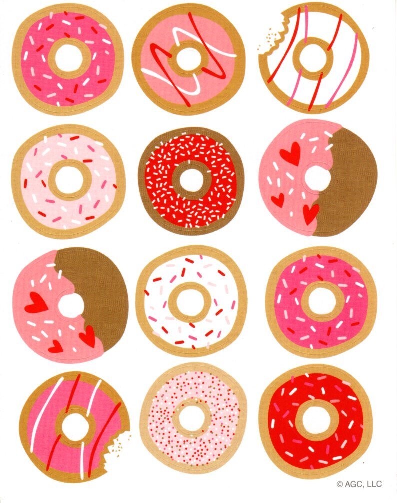 Happy Valentine’s Day Pink Donut Donuts American Greetings Card – Set of 4