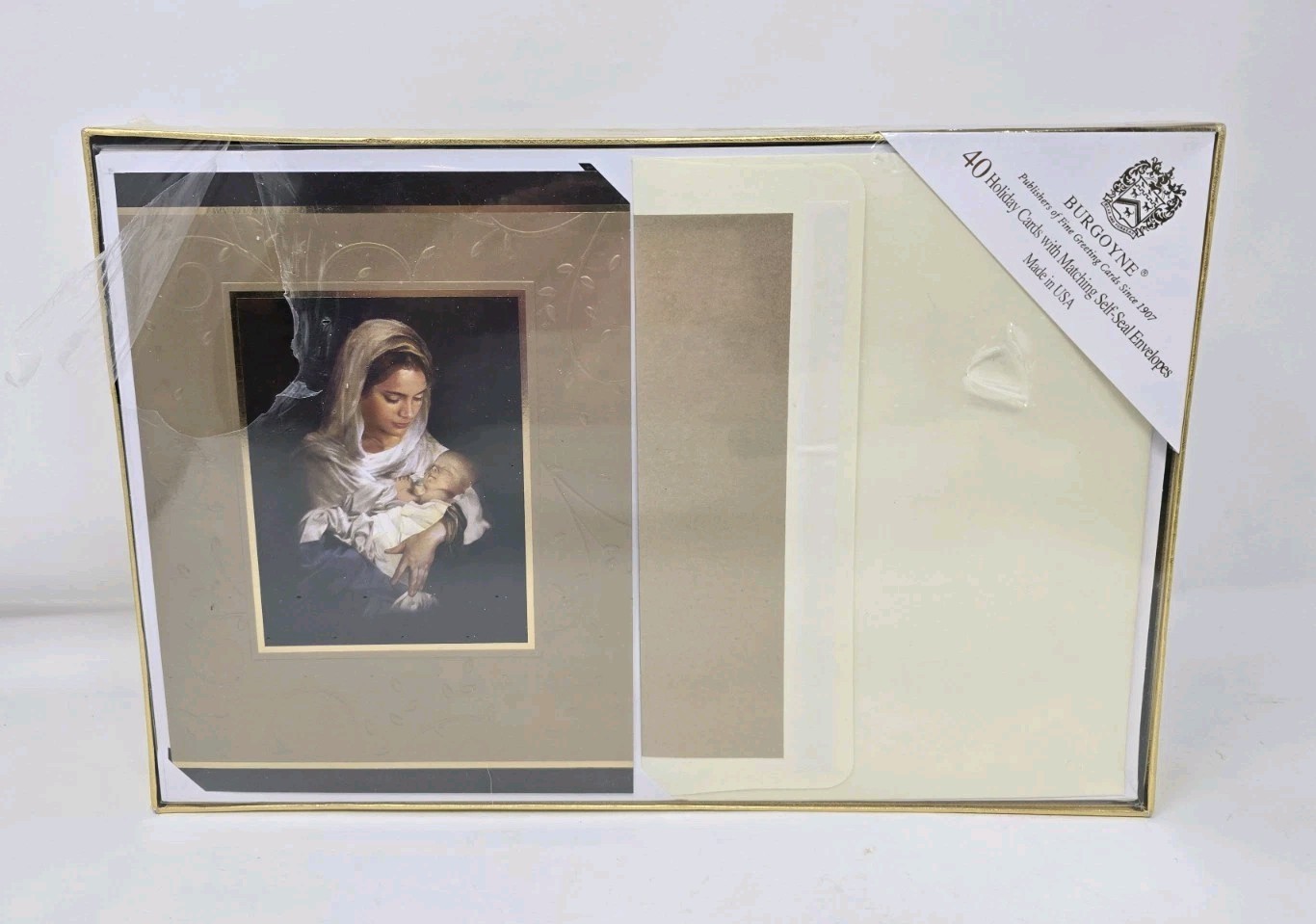 Burgoyne Madonna & Child Luxury Christmas Cards with Envelopes 40 Ct