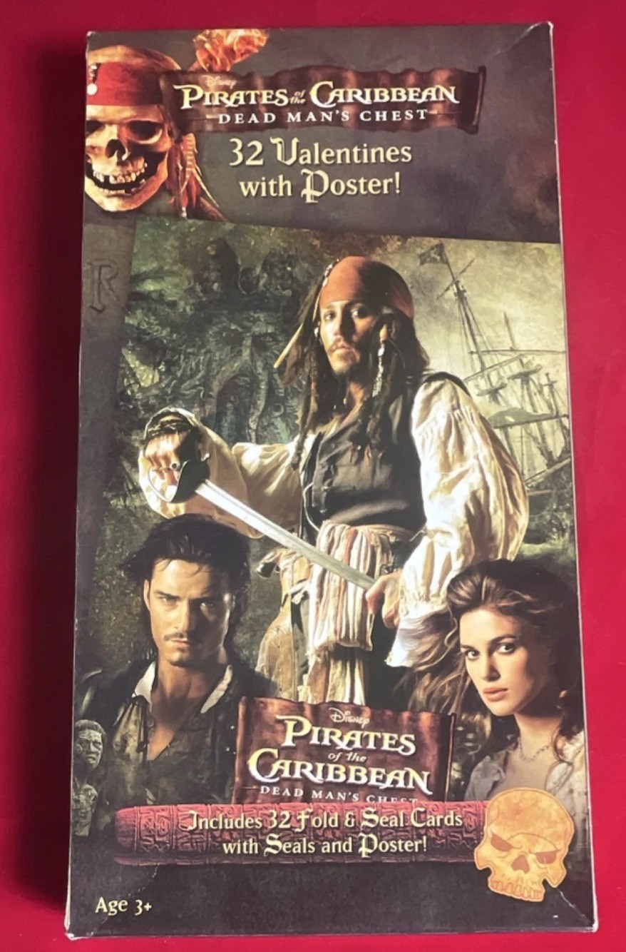 Paper Magic Group Pirates of the Caribbean 32 Valentines Poster Included