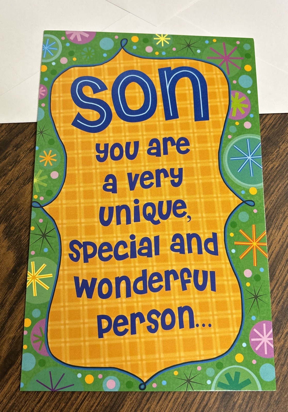 Birthday SON Special And Wonderful Loved 5’x7.75″ Stockwell Greeting Card