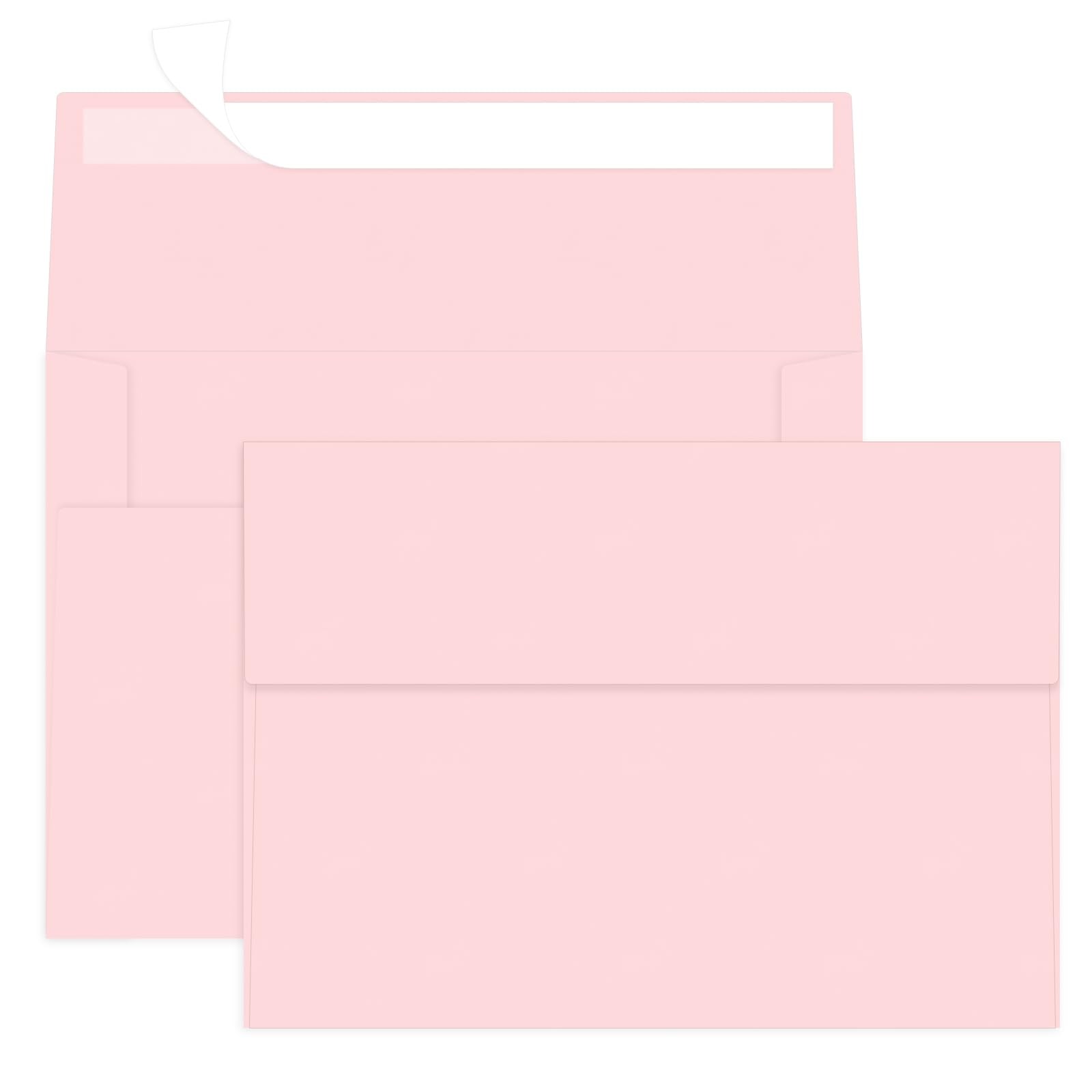 100 Packs Pink 5×7 Envelopes, A7 Envelopes for Card Invitation Wedding Birthd…