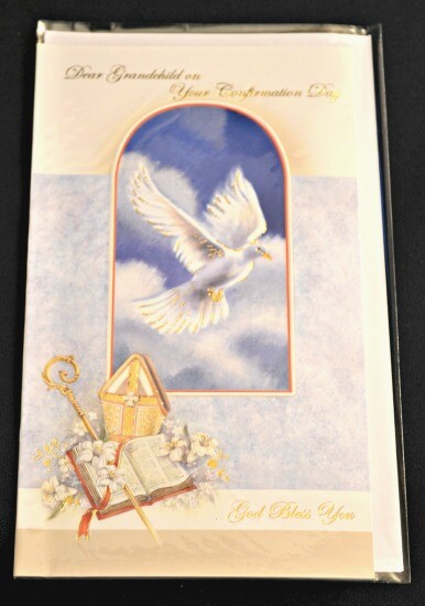 Grandchild Confirmation Greeting Card NEW UNUSED Christian Catholic Italy